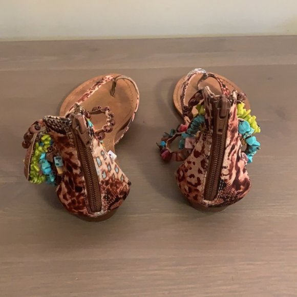 Nine West Multicoloured Beaded Sandals - Women’s Size 7.5 - Picture 6 of 8